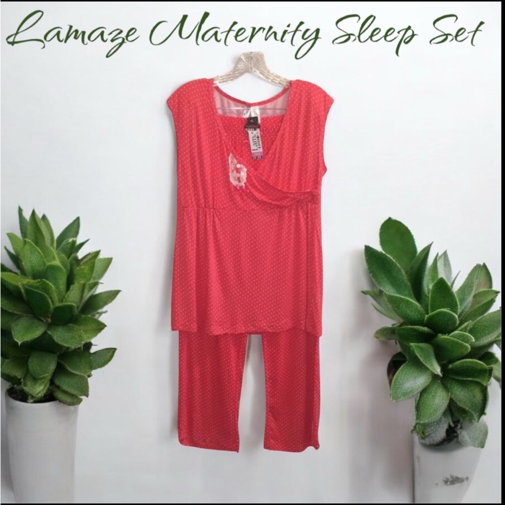 Lamaze 2pc Maternity Sleeveless Sleep Set Size M NWT